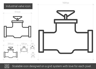 Image showing Industrial valve line icon.