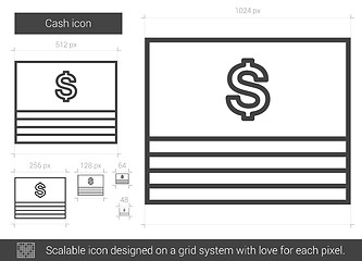 Image showing Cash line icon.