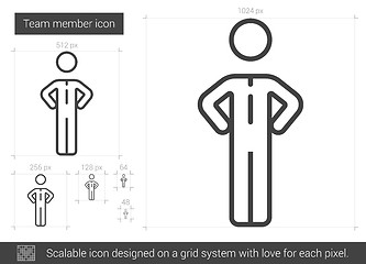 Image showing Team member line icon.