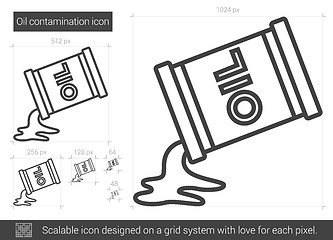 Image showing Oil contamination line icon.