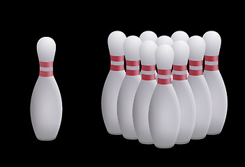 Image showing Bowling skittles