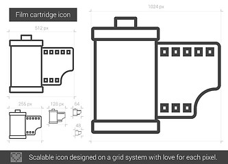 Image showing Film cartridge line icon.