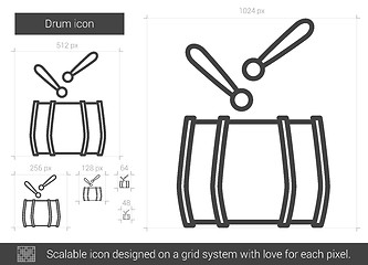 Image showing Drum line icon.