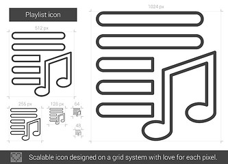 Image showing Playlist line icon.