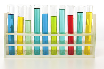 Image showing Test tubes in rack