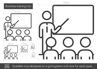 Image showing Business training line icon.