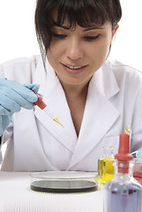 Image showing Female chemist or scientist