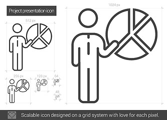 Image showing Project presentation line icon.