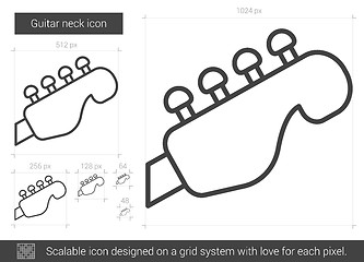 Image showing Guitar neck line icon.