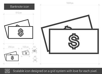 Image showing Banknote line icon.