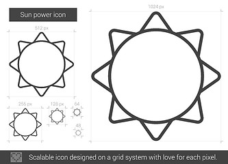 Image showing Sun power line icon.