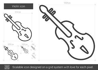 Image showing Violin line icon.