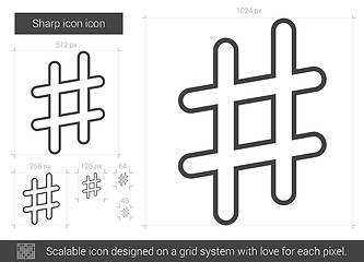 Image showing Sharp line icon.