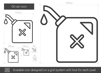 Image showing Oil can line icon.