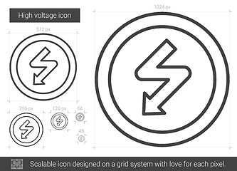 Image showing High voltage line icon.