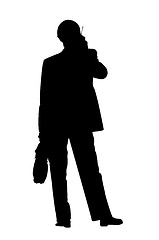 Image showing Silhouette businessman