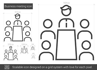 Image showing Business meeting line icon.