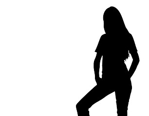 Image showing Silhouette girl