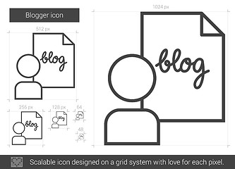 Image showing Blogger line icon.