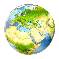 Image showing Cyprus in red on full Earth