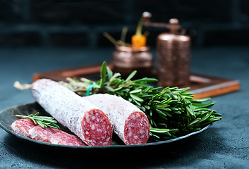 Image showing salami