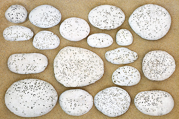 Image showing White Pebble Beach Abstract