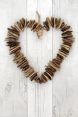 Image showing Rustic Driftwood Heart 