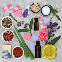 Image showing Natural Ingredients for Skin Health Care