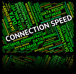 Image showing Connection Speed Indicates Speeds Joined And Connected