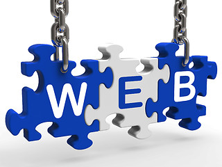 Image showing Web Shows Online Websites Or Internet