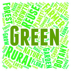 Image showing Green Word Means Earth Friendly And Conservation