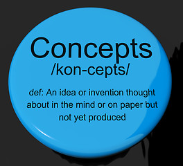 Image showing Concepts Definition Button Showing Ideas Thoughts Or Invention