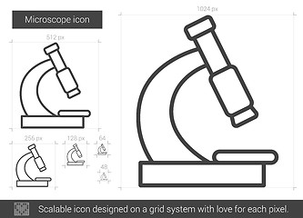 Image showing Microscope line icon.