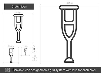 Image showing Crutch line icon.