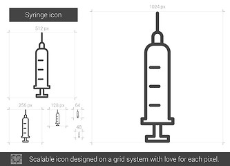 Image showing Syringe line icon.