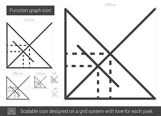 Image showing Function graph line icon.