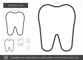 Image showing Dentistry line icon.