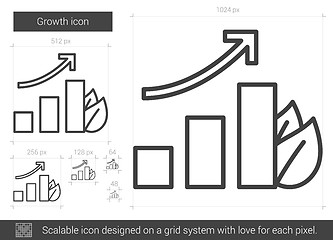 Image showing Growth line icon.