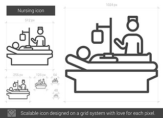 Image showing Nursing line icon.