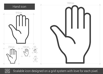 Image showing Hand line icon.
