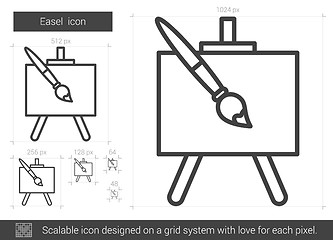 Image showing Easel line icon.