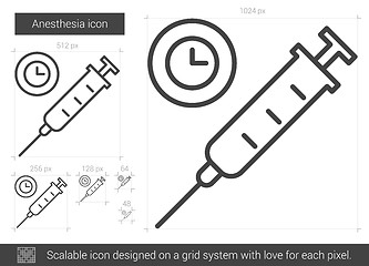 Image showing Anesthesia line icon.