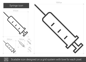 Image showing Syringe line icon.