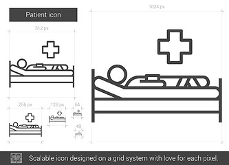 Image showing Patient line icon.