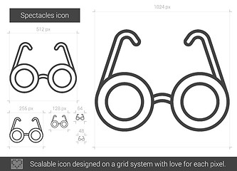 Image showing Spectacles line icon.