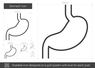 Image showing Stomach line icon.