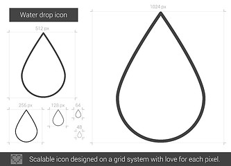 Image showing Water drop line icon.