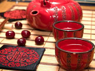 Image showing Sake drinking set