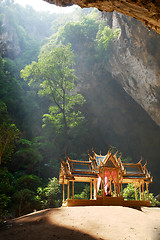 Image showing Buddhist temple in picturesque cave