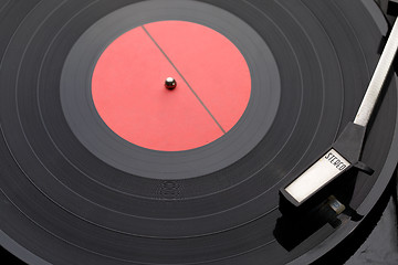 Image showing Picture of black vinyl records